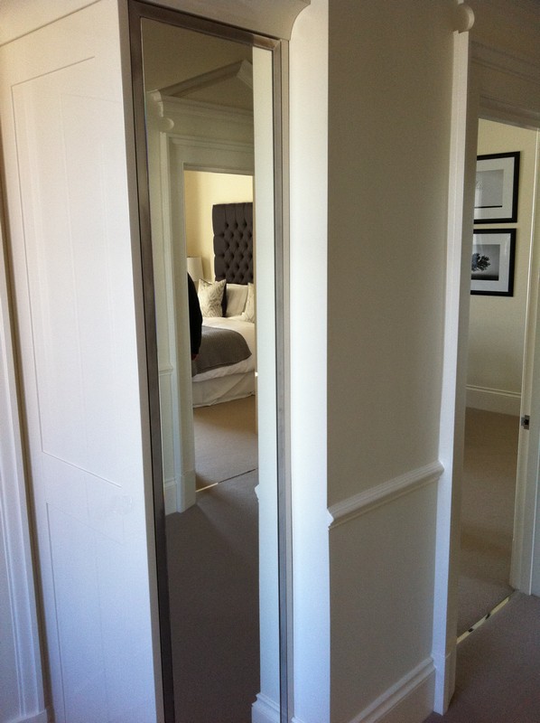Full-length wardrobe mirror fitted in Gerrards Cross home