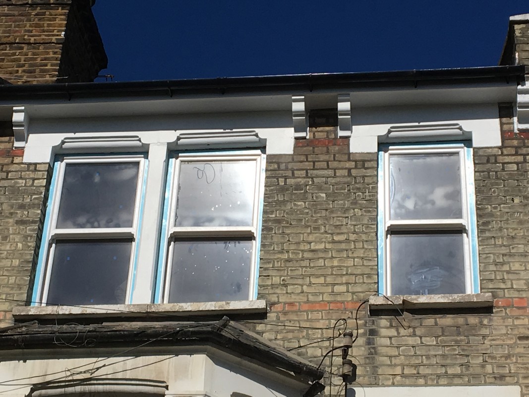 New uPVC sash windows fitted on Victorian terrace in Gerrards Cross